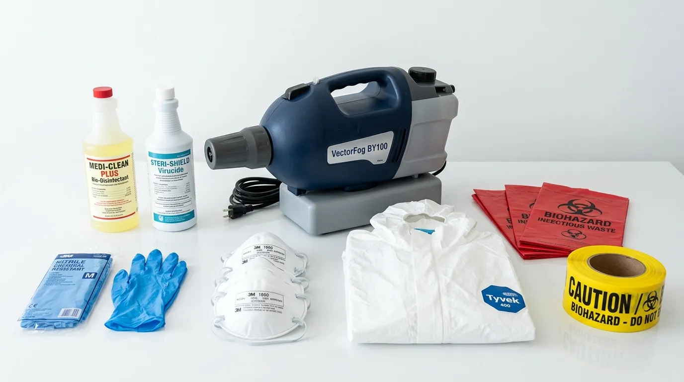 Professional biohazard remediation crew working in DeSoto